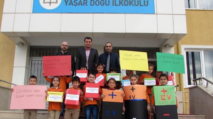 Öğrencilerden atık pil kampanyası