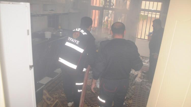 Cizre'de ev yangını: 1 yaralı