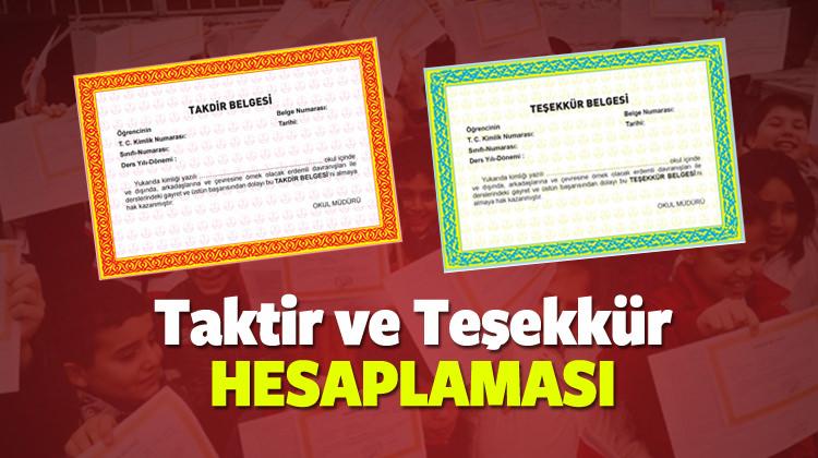 Karne Notu nasıl hesaplanır? Taktir ve teşekkür belgesi puan?