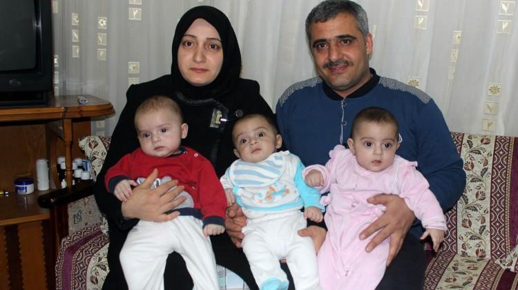 Suriyeli aile üçüz bebeklerine bu isimleri verdi