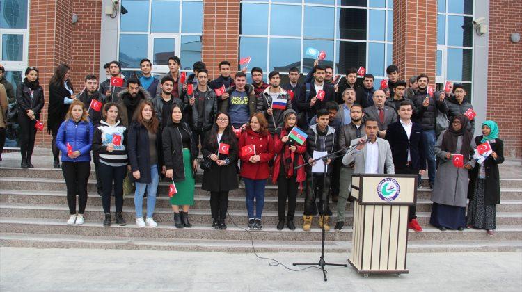 Yabancı uyruklu öğrencilerden "Zeytin Dalı Harekatı"na destek