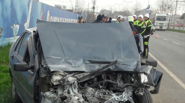 Samsun'da otomobil yolcu otobüsüne çarptı: 1 ölü
