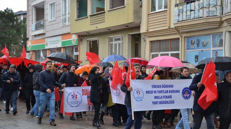 Simav’da Zeytin Dalı Harekatı'na destek yürüyüşü