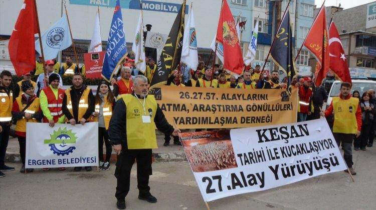 57. Alay gönüllüleri Çanakkale'ye yürüyor
