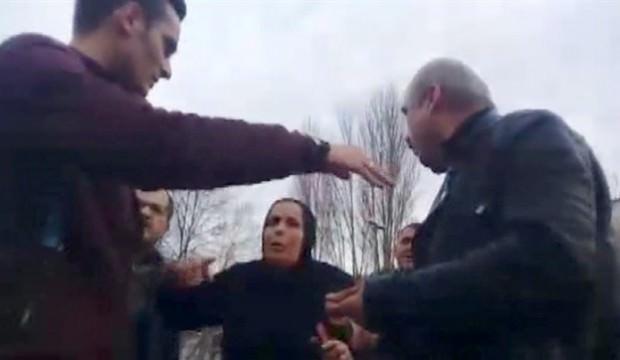 Taksici Arap kadına vurmaya kalktı ortalık karıştı