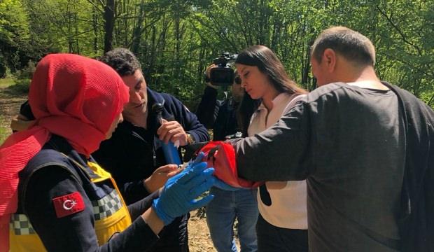 Doğa yürüyüşünde yaralandı