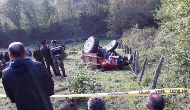 Zonguldak'ta traktör devrildi: 1 ölü