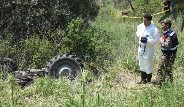 Kayıp kişi devrilen traktörün altında ölü bulundu