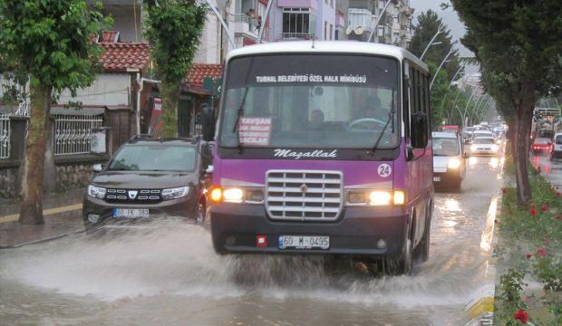 Turhal'da şiddetli yağış