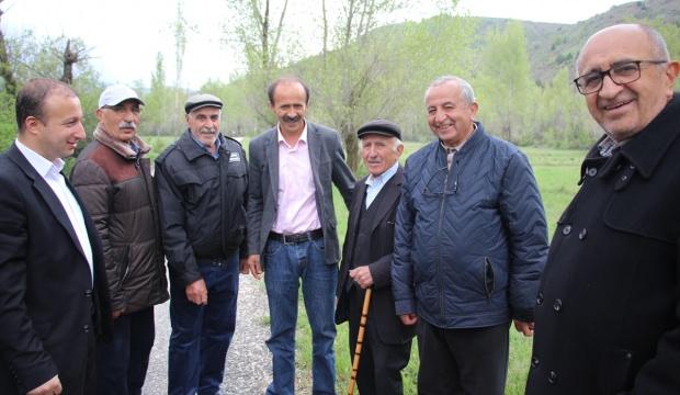 Zara Ziraat Odası Başkanı Şimşek'in köy gezileri