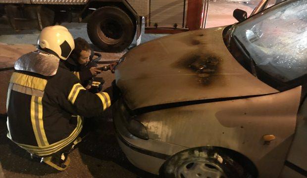 Karabük'te araç yangını