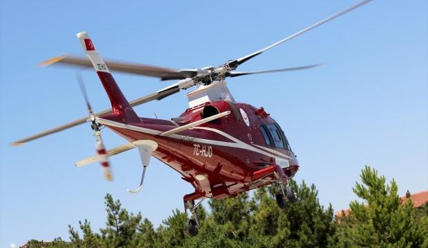 Yaylada yaralanan epilepsi hastası helikopterle taşındı