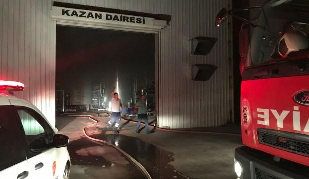 Burdur'da yem fabrikasında yangın