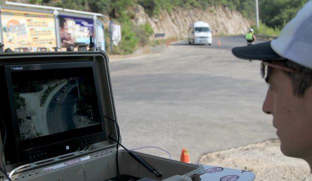 Fethiye'de helikopter destekli trafik uygulaması