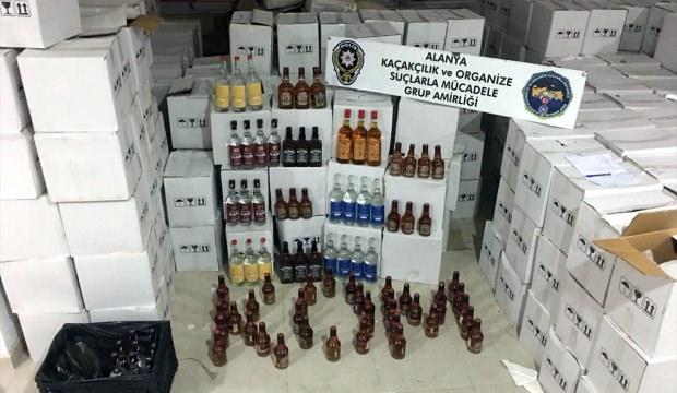 Antalya'da kaçak ve sahte içki operasyonu