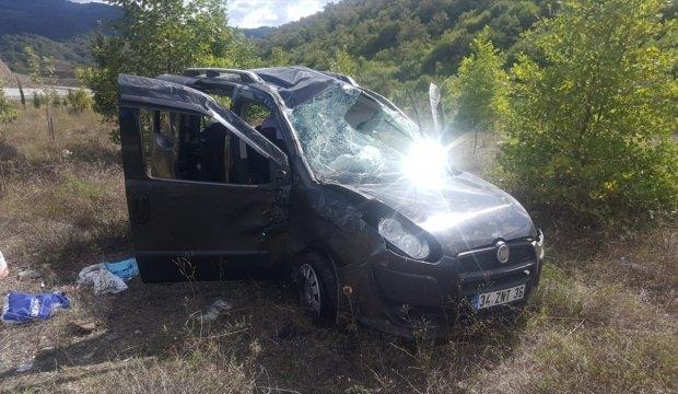 Samsun'da kamyonet devrildi: 1 ölü, 1 yaralı