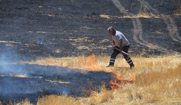 Kayseri'de saman yangını