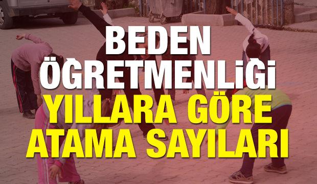MEB Beden Öğretmenliğinde hangi yılda ne kadar atama yaptı?