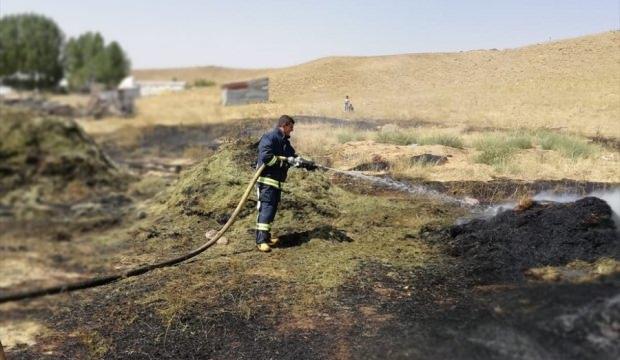 Özalp'te arazi yangını