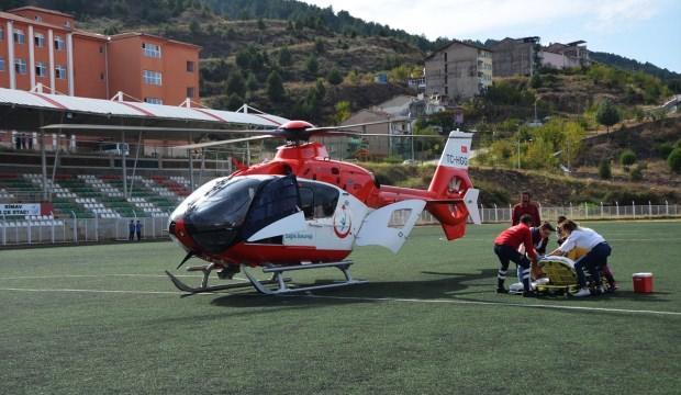 Kütahya'da parmağı kopan kişi helikopterle Eskişehir'e sevk edildi