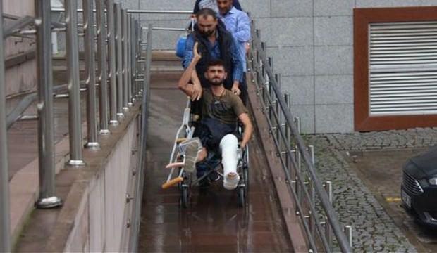Satıcı cezaevine tekerlekli sandalyeyle götürüldü