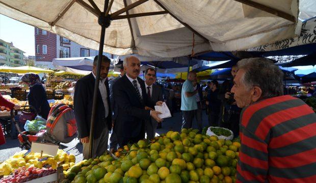 Çorum Belediye Başkanı Gül'den semt pazarında fatura denetimi