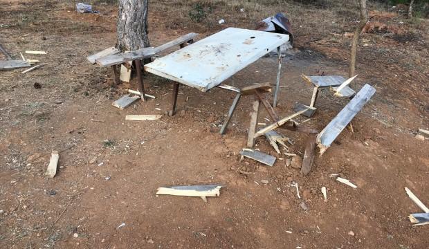 Banaz'daki piknik alanı tahrip edildi
