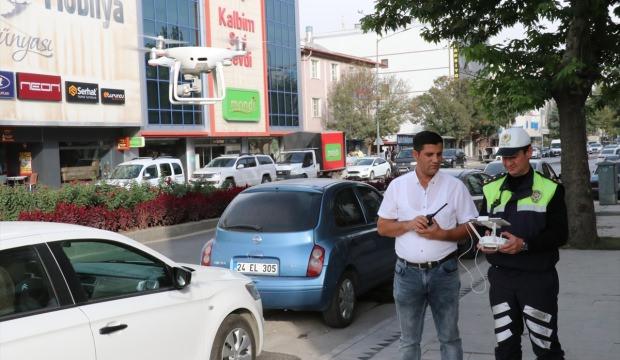 Erzincan'da "drone" ile trafik denetimi