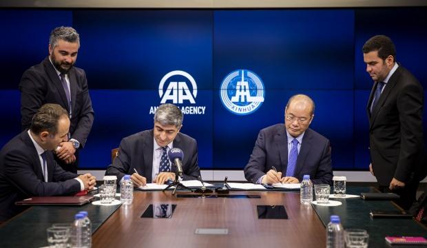 AA ile Şinhua iş birliği anlaşması imzaladı