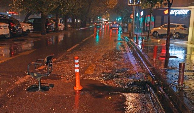 İzmir'in ortasında trafiğe "sandalyeli" koruma