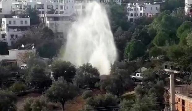 Bodrum'da içme suyu hattında patlama