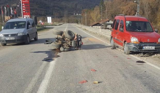Otomobille ATV çarpıştı: 1 ölü