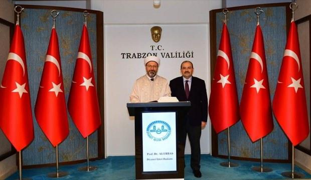 Diyanet İşleri Başkanı Erbaş'tan Trabzon Valisi Ustaoğlu'na ziyaret