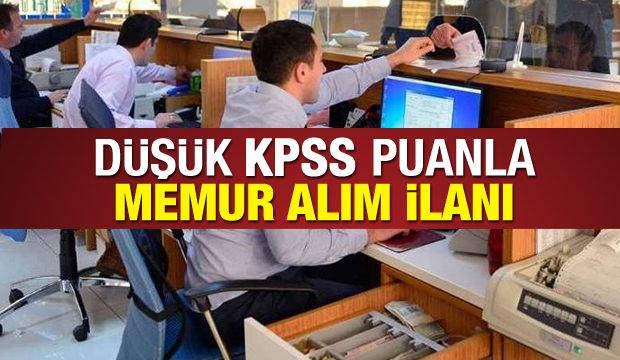 Düşük KPSS puanı ile memur alım başladı! Başvuru tarihi ve şartları...