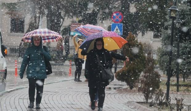 Kırklareli'nde kar yağışı