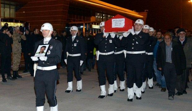 Şehit polis memurunun cenazesi Erzurum'a getirildi
