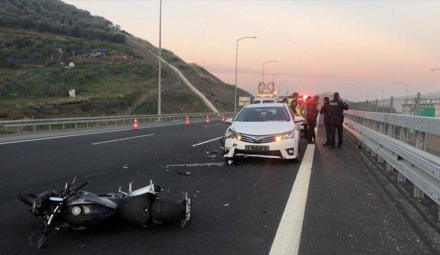 Bursa'da motosiklet bariyerlere çarptı: 1 ölü, 1 yaralı
