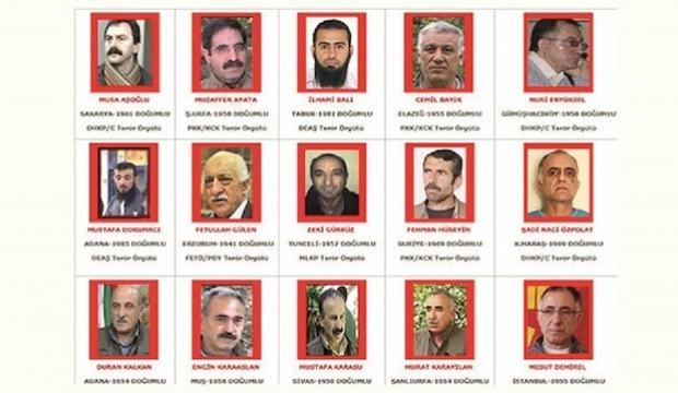 Aranan terörist sayısı 1220’ye çıktı