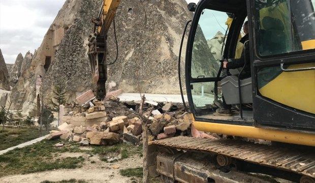 Kapadokya'da 15 yapı yıkılacak