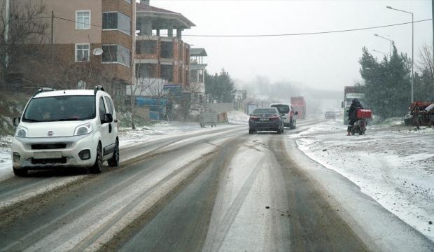 Tekirdağ'da kar yağışı