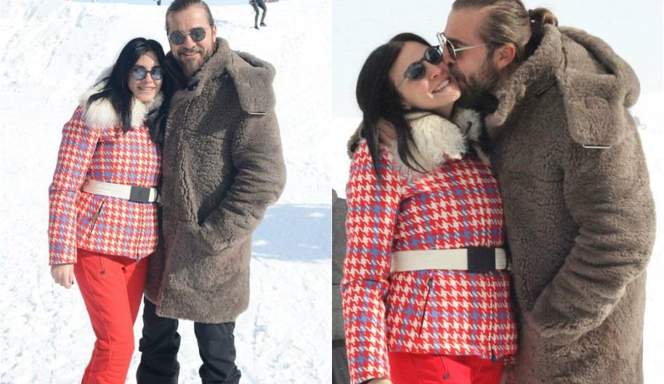 Düzyatan çiftinden Uludağ'da romantik tatil!
