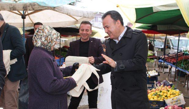 Tokat'ta Sıfır Atık Projesi kapsamında bez çanta dağıtıldı