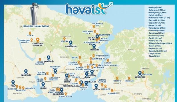 HAVAİST'in hizmet vereceği hat ve durakları belli oldu