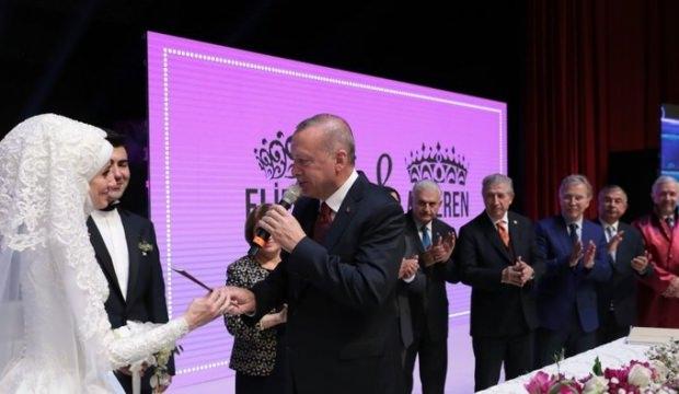 Cumhurbaşkanı Erdoğan nikah şahidi oldu
