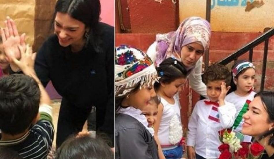 Dua Lipa Suriyeli mülteci çocuklarla bir araya geldi!