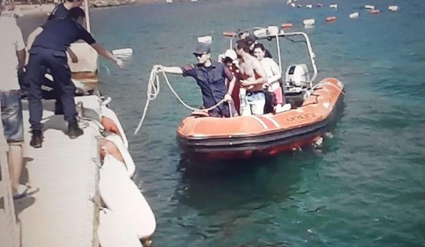 Akrep sokan kadının imdadına Sahil Güvenlik yetişti