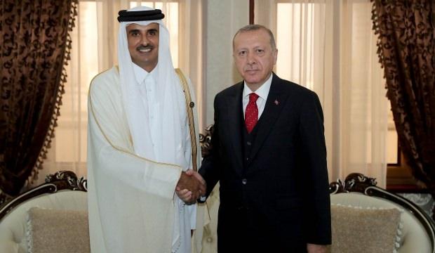Cumhurbaşkanı Erdoğan, Katar Emiri ile görüştü