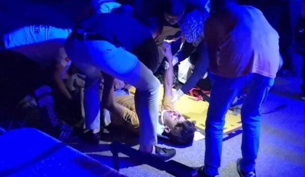 Kaza yapan çocuklarını görünce sinir krizi geçirdi