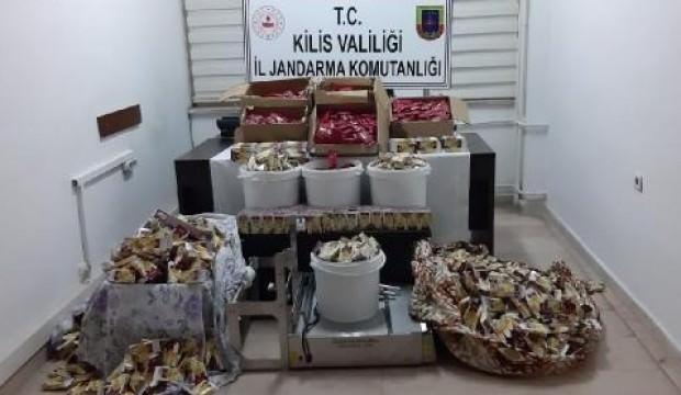 Kilis’te kaçak nargile tütünü ele geçirildi