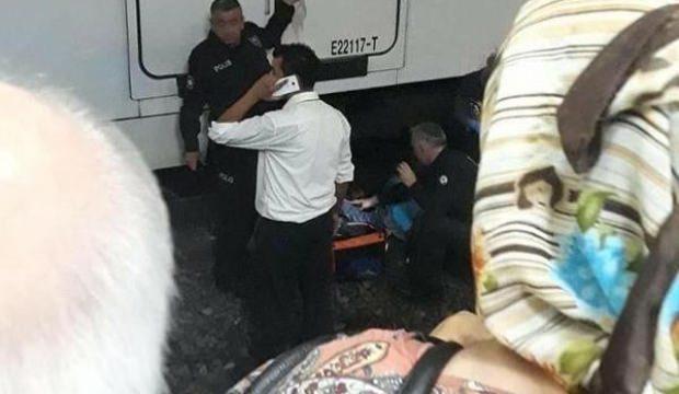Trenin önüne atlayan kişi yaralandı
